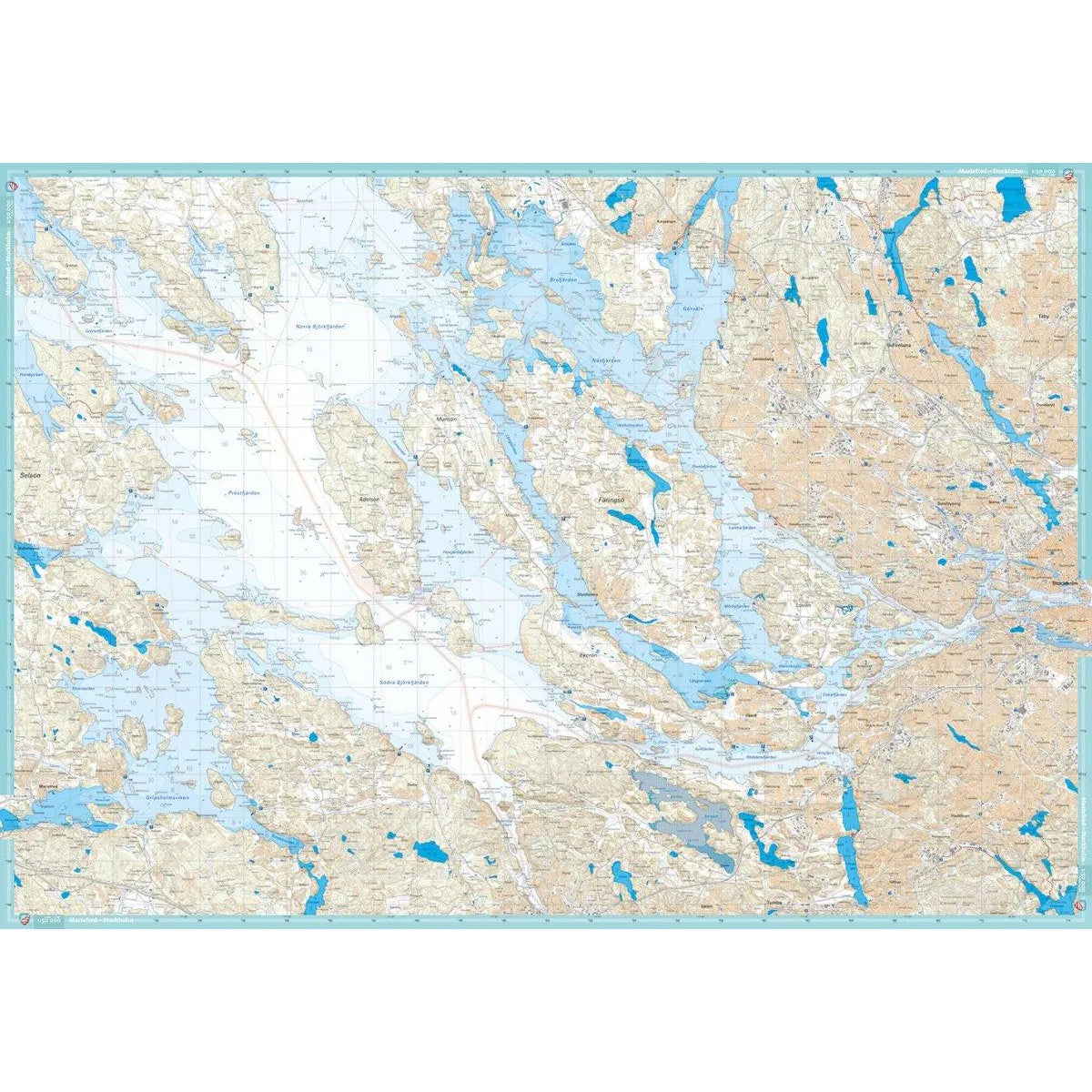 Skating map Mälaren 1:50000