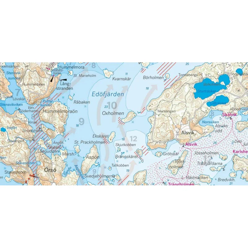 Skating map Stockholm archipelago south 1:50000
