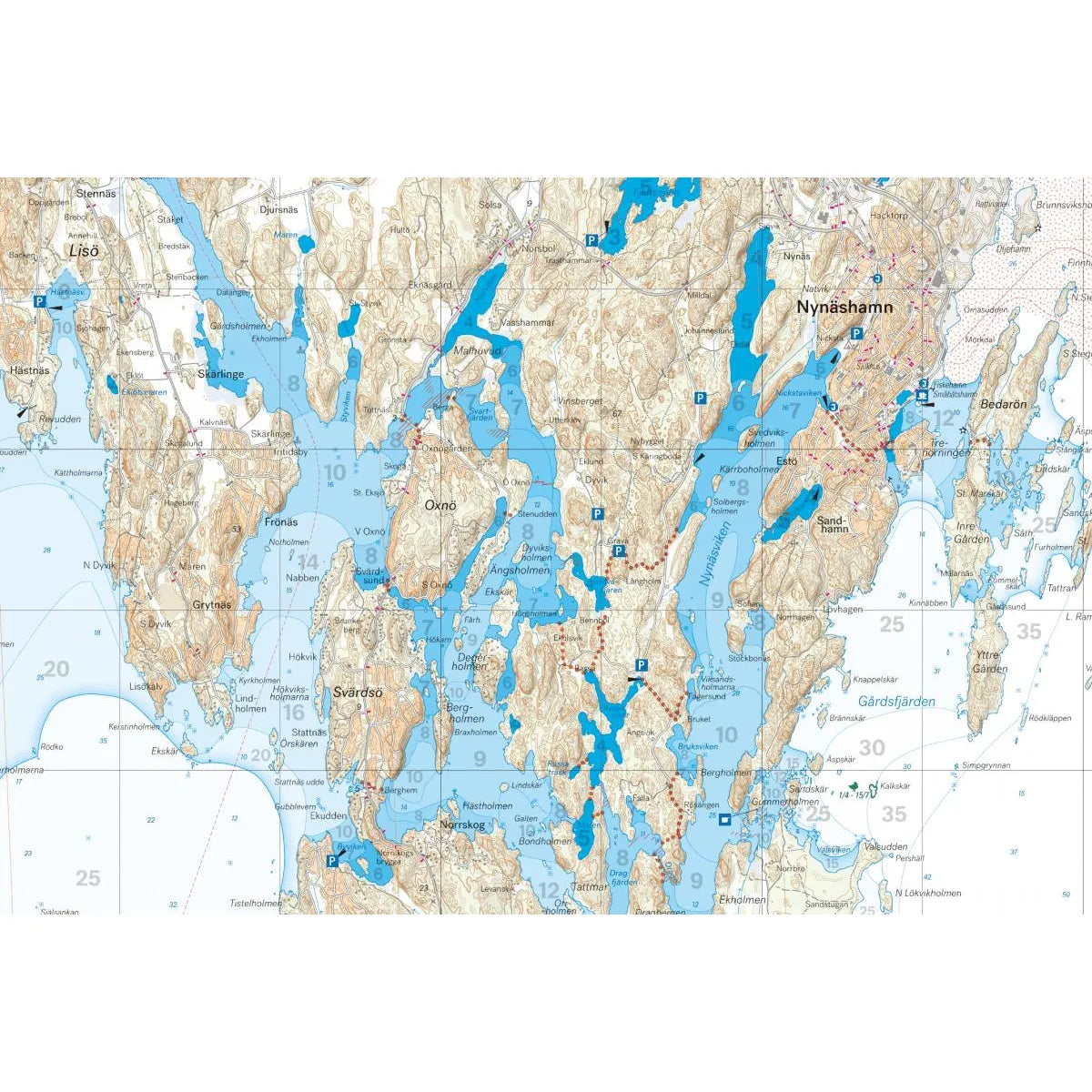 Skridskokarta Sörmlands skärgård 1:50000